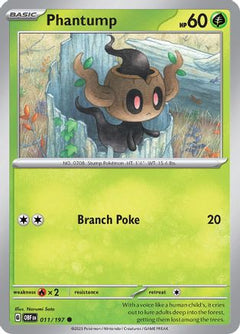 Phantump (11) [SV03: Obsidian Flames] - Deck Out Gaming