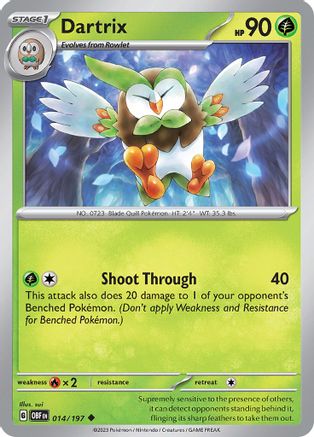 Dartrix (14) [SV03: Obsidian Flames] - Deck Out Gaming