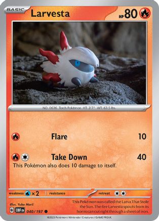 Larvesta (40) [SV03: Obsidian Flames] - Deck Out Gaming