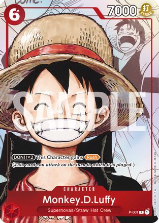 Monkey.D.Luffy (Alternate Art) (P-001) [One Piece Promotion Cards] Foil - Deck Out Gaming