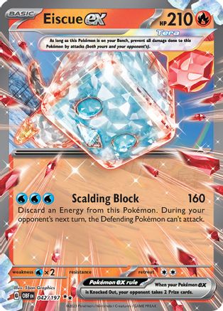 Eiscue ex (42) [SV03: Obsidian Flames] Holofoil - Deck Out Gaming