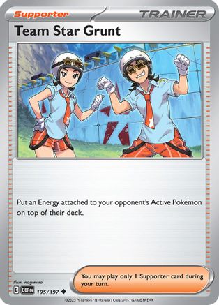 Team Star Grunt (195) [SV03: Obsidian Flames] - Deck Out Gaming