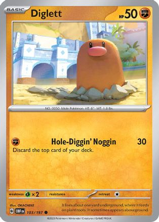 Diglett (103) [SV03: Obsidian Flames] - Deck Out Gaming