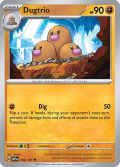 Dugtrio (104) [SV03: Obsidian Flames] - Deck Out Gaming