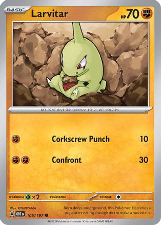 Larvitar (105) [SV03: Obsidian Flames] - Deck Out Gaming