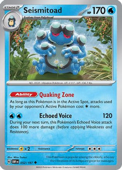 Seismitoad (52) [SV03: Obsidian Flames] - Deck Out Gaming