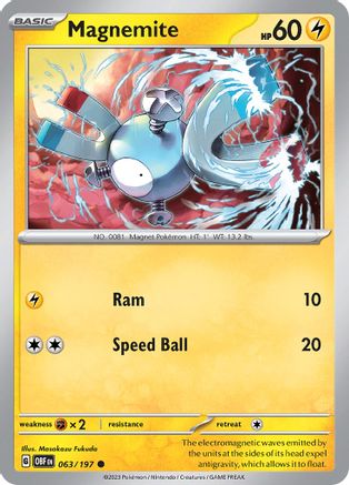 Magnemite (63) [SV03: Obsidian Flames] - Deck Out Gaming