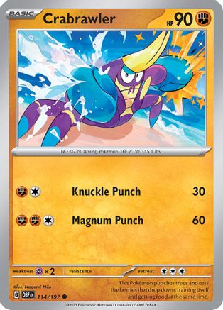 Crabrawler (114) [SV03: Obsidian Flames] - Deck Out Gaming