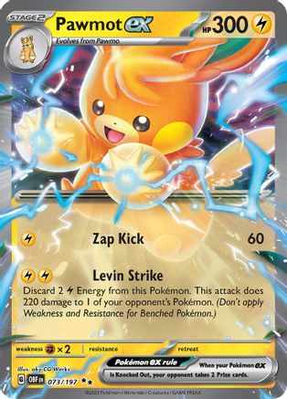 Pawmot ex (Sealed) (73) [SV03: Obsidian Flames] Holofoil - Deck Out Gaming
