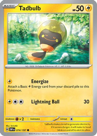 Tadbulb 074/197 (74) [SV03: Obsidian Flames] - Deck Out Gaming
