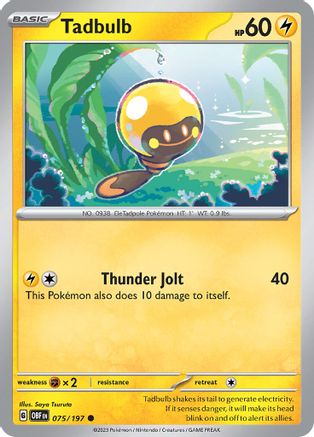 Tadbulb 075/197 (75) [SV03: Obsidian Flames] - Deck Out Gaming