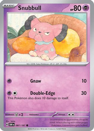 Snubbull (87) [SV03: Obsidian Flames] - Deck Out Gaming