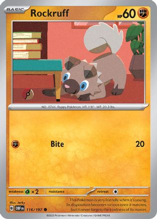 Rockruff (116) [SV03: Obsidian Flames] - Deck Out Gaming