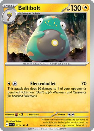 Bellibolt - 077/197 (77) [SV03: Obsidian Flames] - Deck Out Gaming