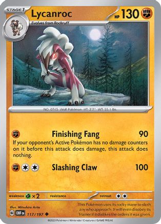 Lycanroc (117) [SV03: Obsidian Flames] - Deck Out Gaming