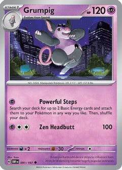 Grumpig (91) [SV03: Obsidian Flames] - Deck Out Gaming