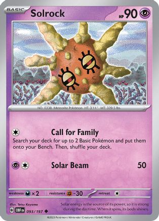 Solrock (93) [SV03: Obsidian Flames] - Deck Out Gaming