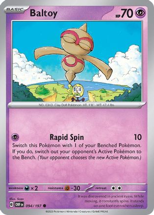 Baltoy (94) [SV03: Obsidian Flames] - Deck Out Gaming