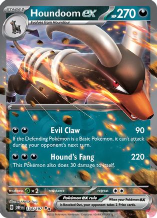 Houndoom ex (134) [SV03: Obsidian Flames] Holofoil - Deck Out Gaming
