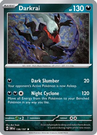 Darkrai (136) [SV03: Obsidian Flames] Reverse Holofoil - Deck Out Gaming