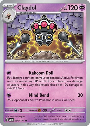 Claydol (95) [SV03: Obsidian Flames] Reverse Holofoil - Deck Out Gaming