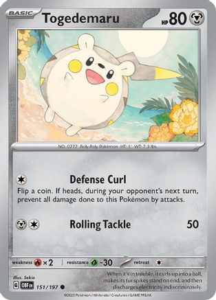 Togedemaru (151) [SV03: Obsidian Flames] - Deck Out Gaming