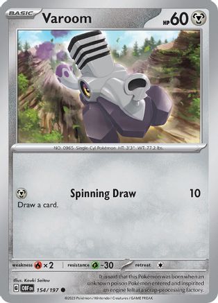 Varoom - 154/197 (154) [SV03: Obsidian Flames] - Deck Out Gaming