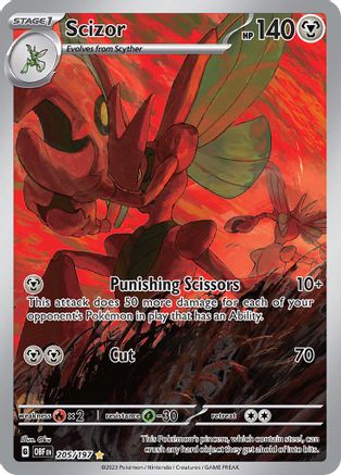 Scizor - 205/197 (205) [SV03: Obsidian Flames] Holofoil - Deck Out Gaming