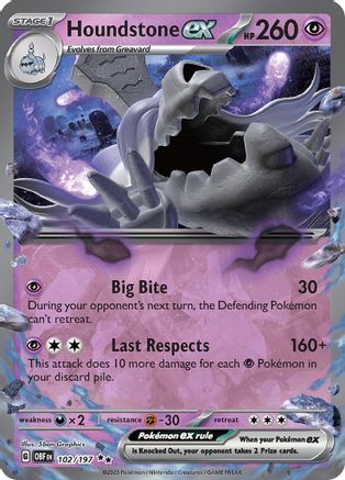 Houndstone ex (102) [SV03: Obsidian Flames] Holofoil - Deck Out Gaming