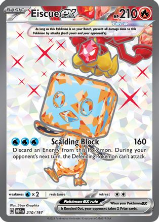 Eiscue ex - 210/197 (210) [SV03: Obsidian Flames] Holofoil - Deck Out Gaming