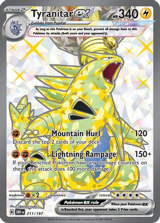 Tyranitar ex - 211/197 (211) [SV03: Obsidian Flames] Holofoil - Deck Out Gaming