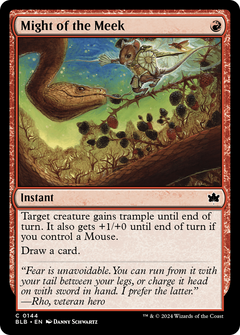Might of the Meek (144) [Bloomburrow] foil - Deck Out Gaming