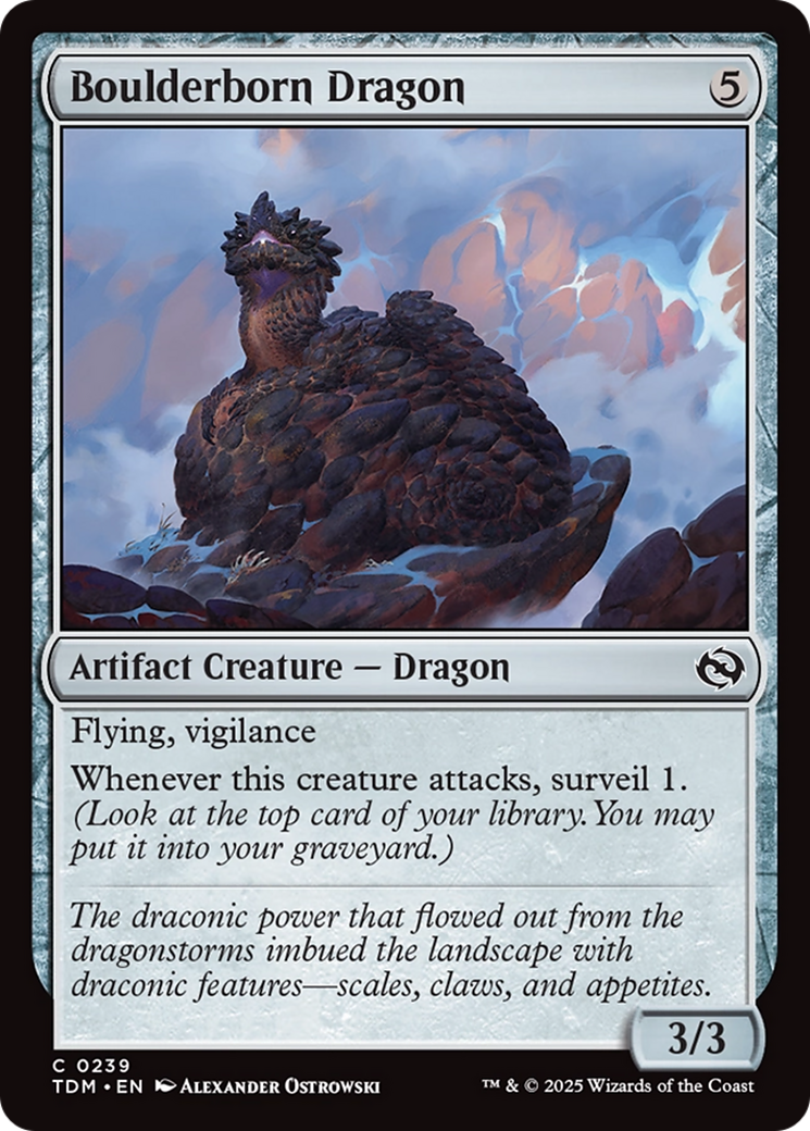 Boulderborn Dragon (239) [Tarkir: Dragonstorm] foil - Deck Out Gaming