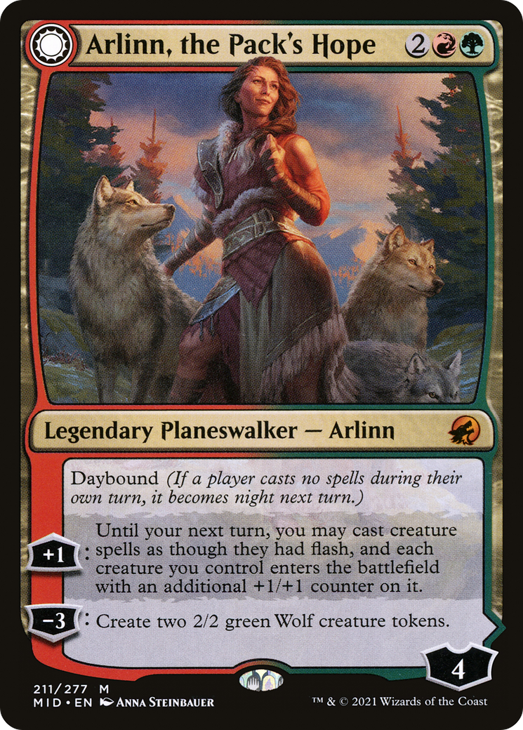 Arlinn, the Pack's Hope (211) [Innistrad: Midnight Hunt] foil - Deck Out Gaming