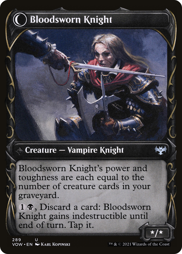 Bloodsworn Squire // Bloodsworn Knight (289) [Innistrad: Crimson Vow] foil - Deck Out Gaming