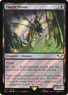 Plague Drone (Surge Foil) (47) [Warhammer 40,000 Commander] foil - Deck Out Gaming