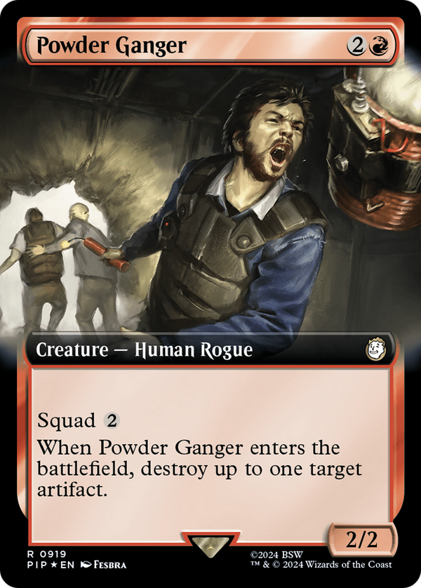 Powder Ganger (Extended Art) (Surge Foil) (919) [Fallout] foil - Deck Out Gaming