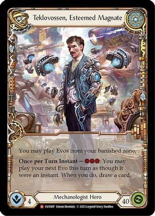 Teklovossen, Esteemed Magnate (EVO007) [Bright Lights] - Deck Out Gaming