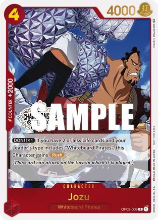 Jozu (Store Championship Participation Pack Vol. 2) (OP02-008) [One Piece Promotion Cards] Foil - Deck Out Gaming