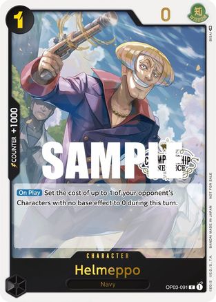 Helmeppo (Store Championship Participation Pack Vol. 2) (OP03-091) [One Piece Promotion Cards] Foil - Deck Out Gaming