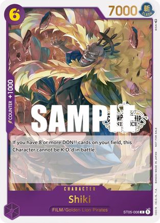 Shiki (Store Championship Participation Pack Vol. 2) (ST05-008) [One Piece Promotion Cards] Foil - Deck Out Gaming