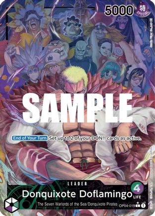 Donquixote Doflamingo (019) (Alternate Art) (OP04-019) [Kingdoms of Intrigue] Foil - Deck Out Gaming