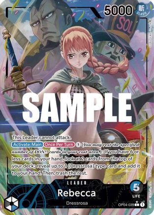 Rebecca (039) (Alternate Art) (OP04-039) [Kingdoms of Intrigue] Foil - Deck Out Gaming