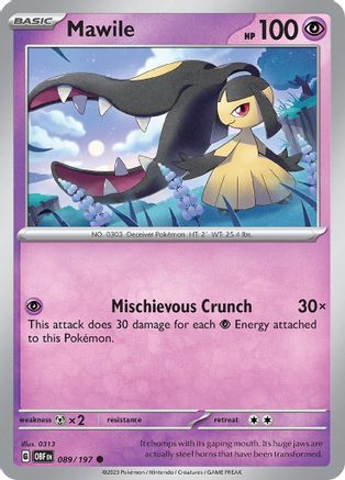 Mawile - 089/197 (89) [SV03: Obsidian Flames] - Deck Out Gaming