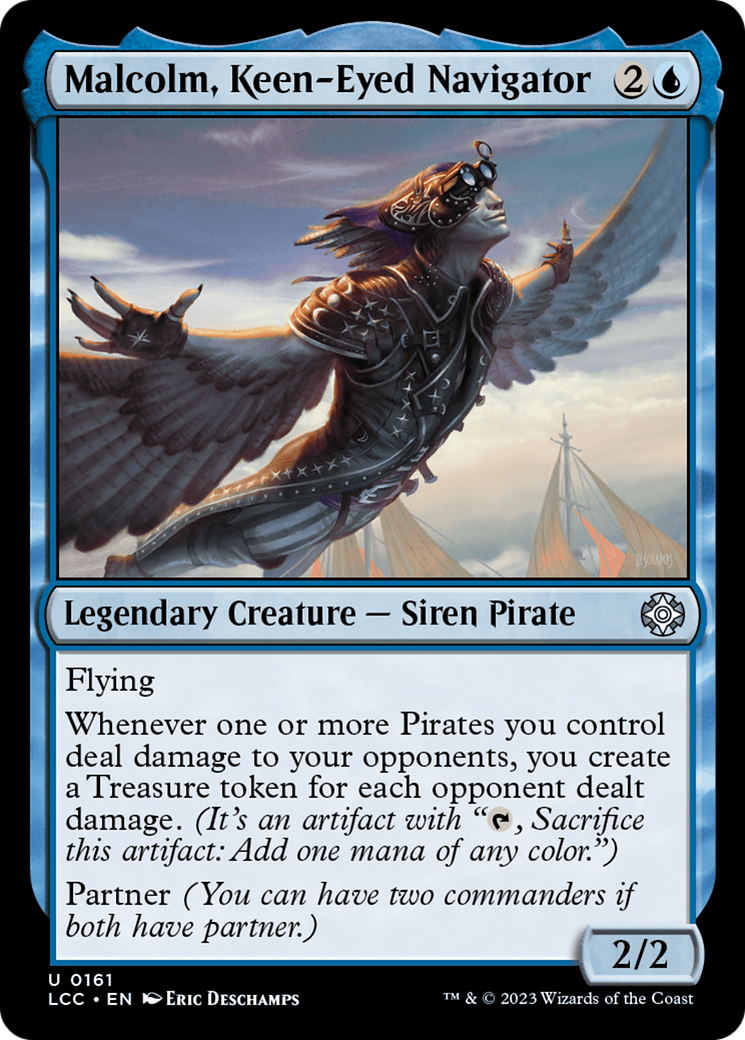 Malcolm, Keen-Eyed Navigator (161) [The Lost Caverns of Ixalan Commander] - Deck Out Gaming