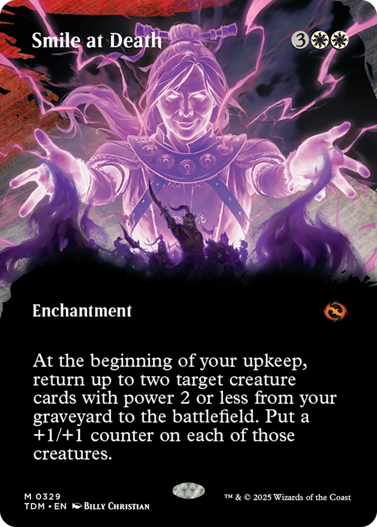 Smile at Death (Borderless) (329) [Tarkir: Dragonstorm] foil - Deck Out Gaming