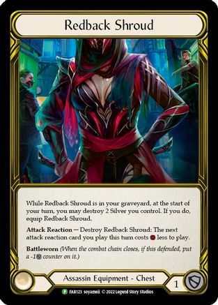 Redback Shroud (Golden) - FAB123 (FAB123) [Flesh and Blood: Promo Cards] Cold Foil-1