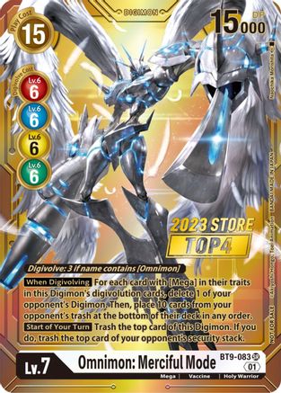 Omnimon: Merciful Mode (2023 Store Top 4) (BT9-083) [X Record] Foil - Deck Out Gaming