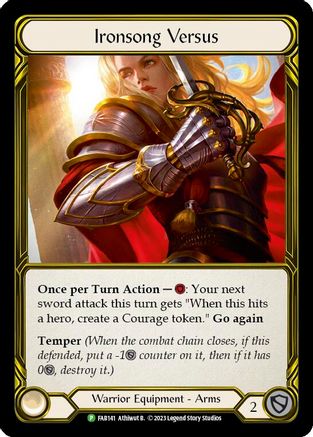 Ironsong Versus (Golden) - FAB141 (FAB141) [Flesh and Blood: Promo Cards] Cold Foil - Deck Out Gaming