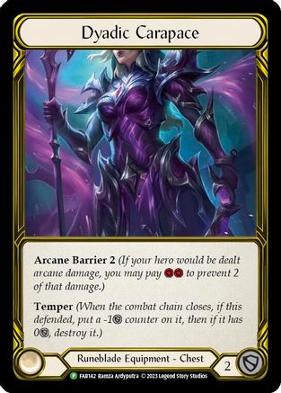 Dyadic Carapace (Golden) - FAB142 (FAB142) [Flesh and Blood: Promo Cards] Cold Foil - Deck Out Gaming
